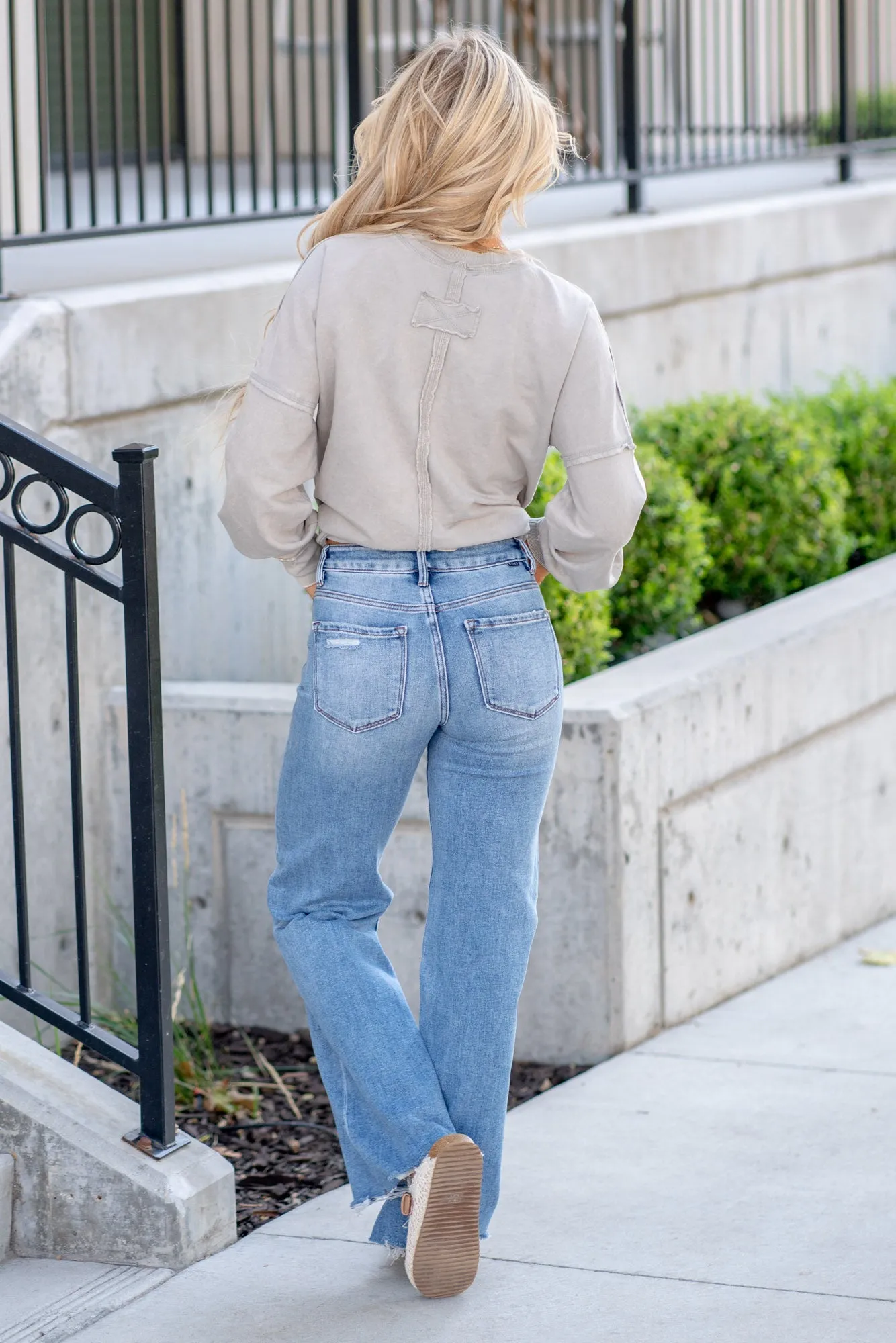 Mindy Mid Rise Wide Leg Jeans