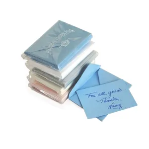 MINI NOTE CARDS - OCM - PASTEL LAID ASSORTED COLORS
