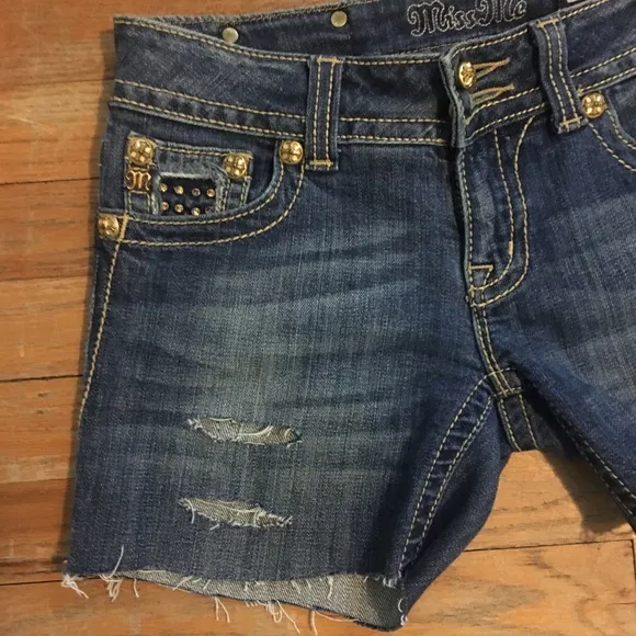 Miss Me Distressed Denim Shorts Size 27