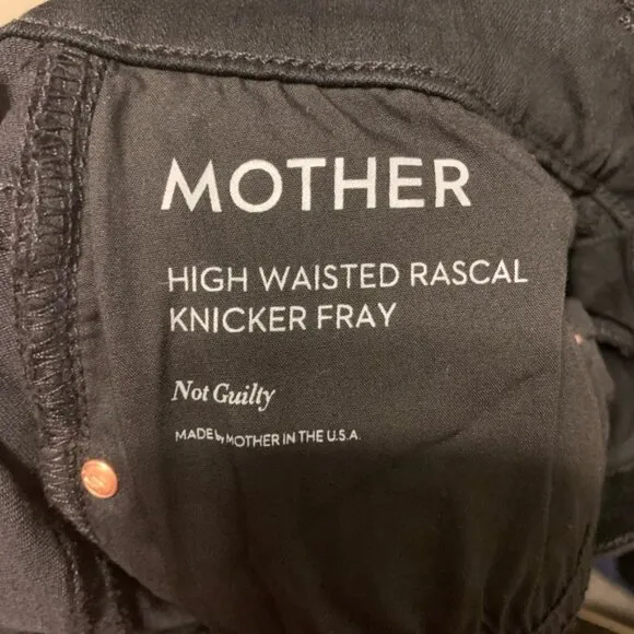 Mother Rascal Knicker Fray High Waisted Capri Jean Sz 31