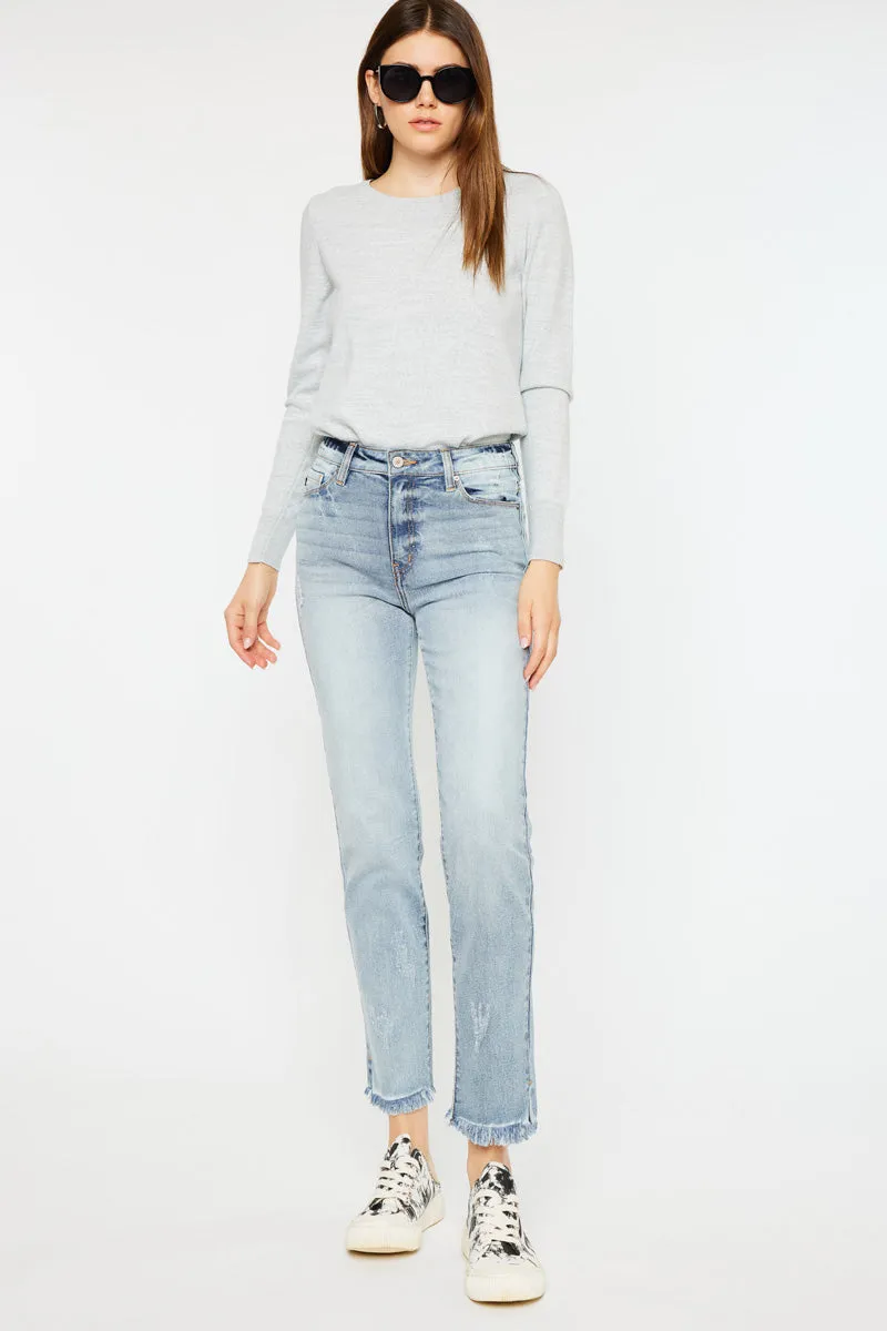 Muffy High Rise Straight Leg Jeans