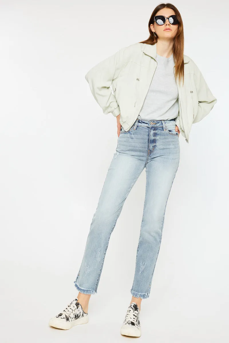 Muffy High Rise Straight Leg Jeans