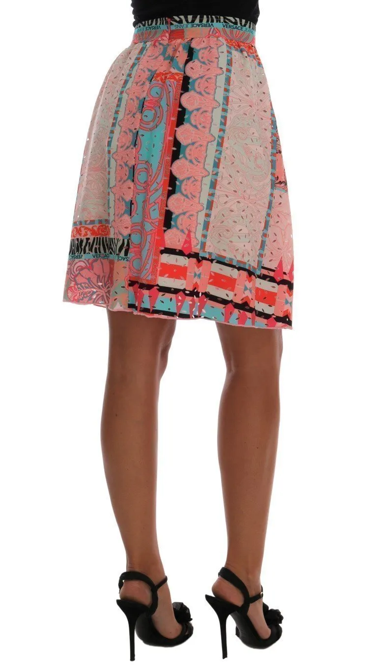 Multicolor High Waist A-line Shift Skirt