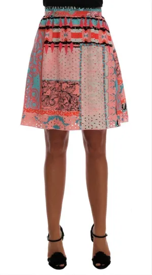 Multicolor High Waist A-line Shift Skirt