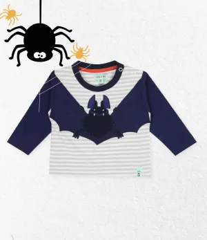 Multicoloured Bat Applique Top