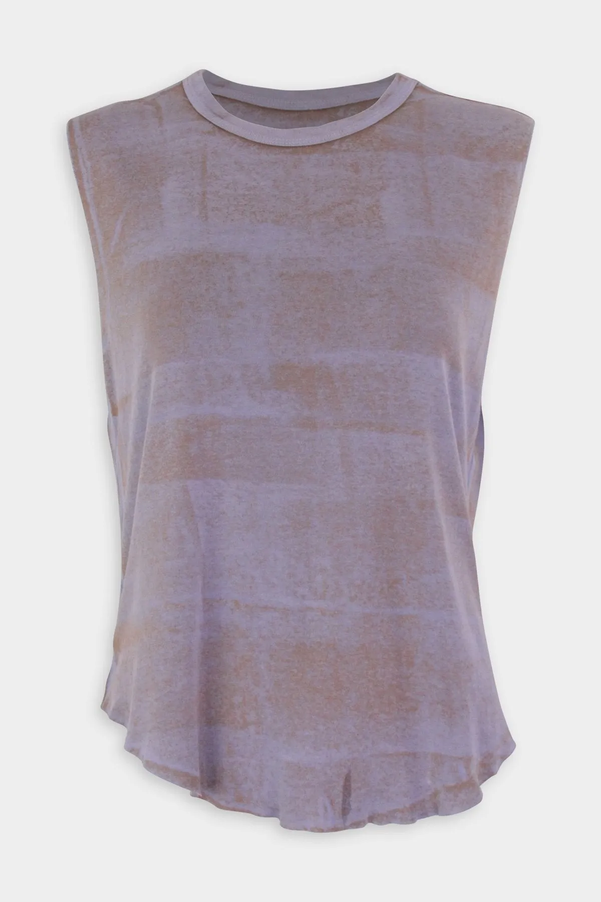 Muscle Tank in Taupe/Sky