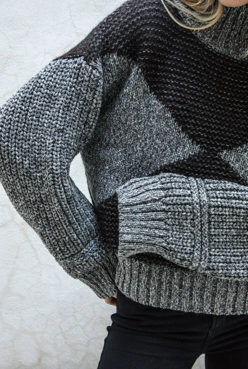 Nadia Sweater, Black/Brown
