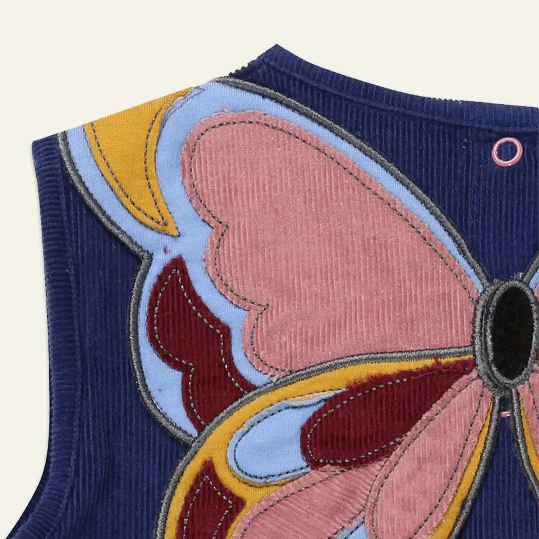 Navy Butterfly Applique Dress
