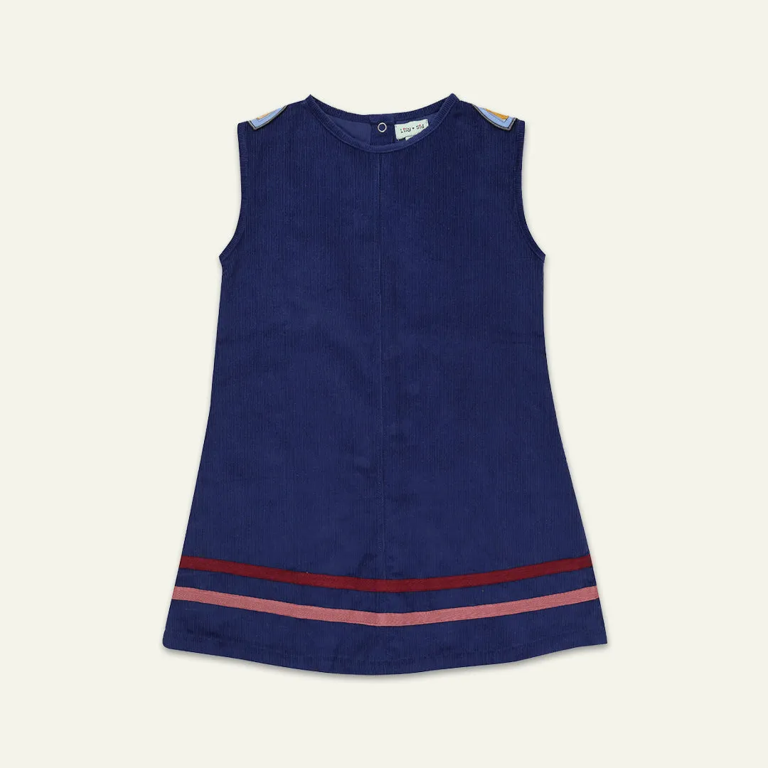 Navy Butterfly Applique Dress