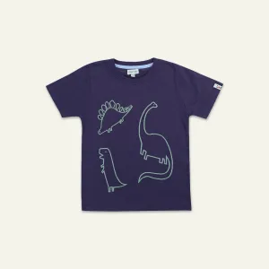 Navy Dinosaur Print T-Shirt
