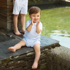 New In Deolinda Boys Miguel Dungaree Short Set