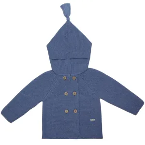 New In Rigola Boys Blue Hooded Knit Cardigan