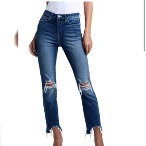 *New* L’AGENCE Cupertino charcoal black distressed high rise skinny jeans