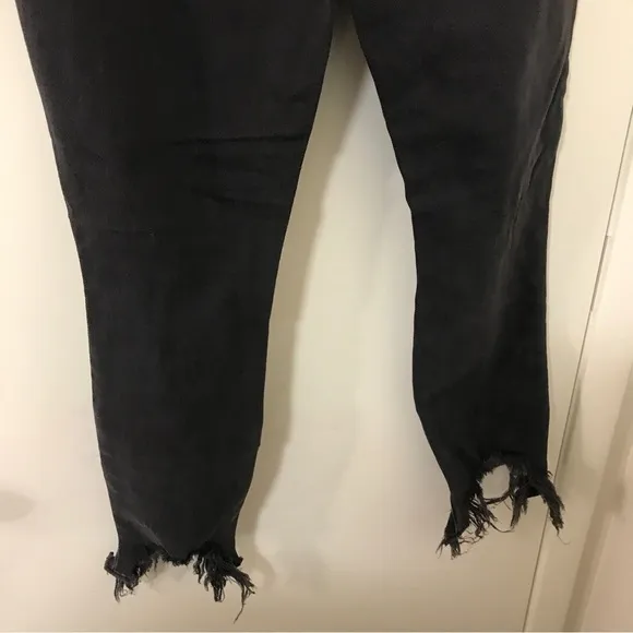 *New* L’AGENCE Cupertino charcoal black distressed high rise skinny jeans
