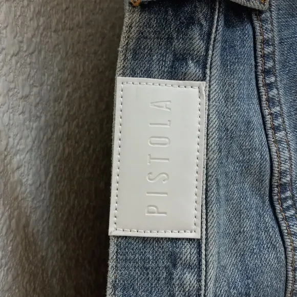 NEW PISTOLA Charlie Straight Leg Jeans High Rise Distressed  Size 25