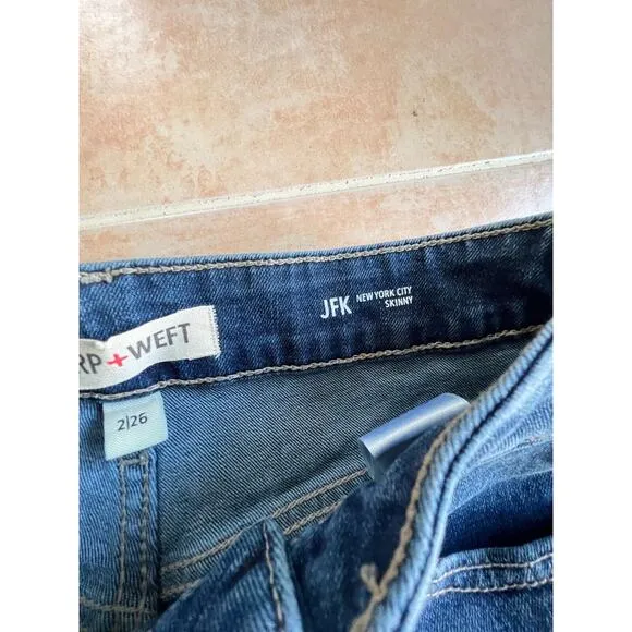 New without tags ! warp   weft skinny jeans JFK N Y  2/26
