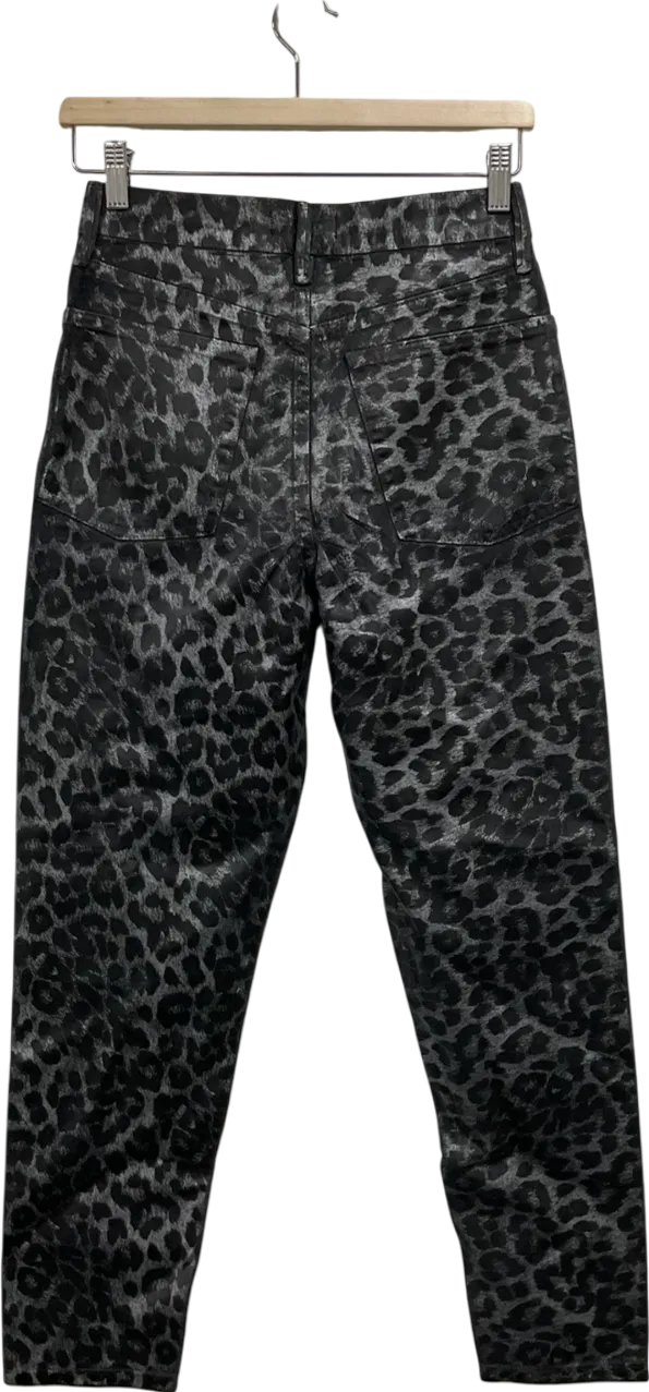 Next Metallic Leopard Straight Leg Jeans UK 6
