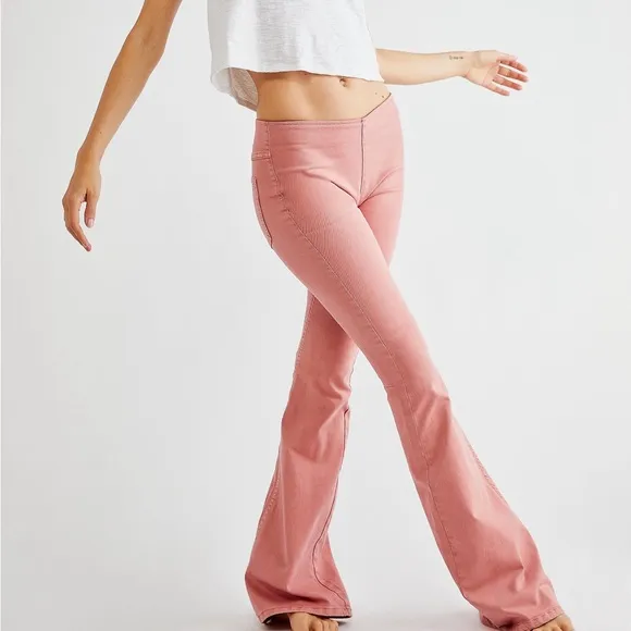 NWOT Free People Penny Pull On Flare Leg Jeans Sz 25 Z91