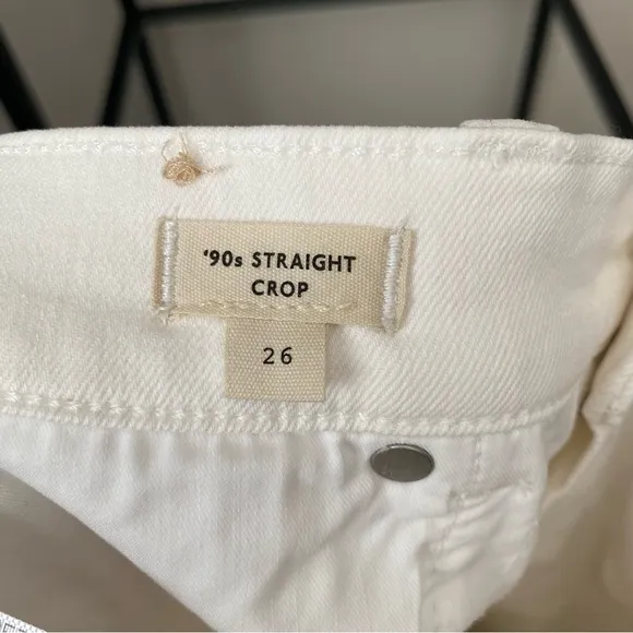 NWOT Madewell 90’s Straight Crop Jeans