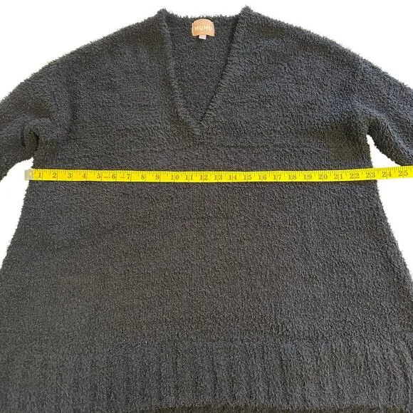 NWOT Show Me Your Mumu Hug Me Sweater ~Black Fuzzy Knit Oversized XS