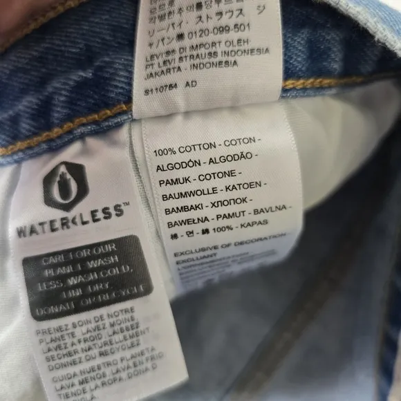 NWT 501 Original High Rise Button Fly Denim Shorts 31