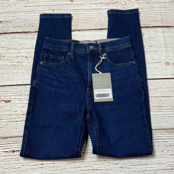 NWT Everlane High Rise Skinny Stretch Ankle Jeans Sz 23