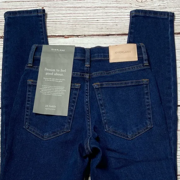 NWT Everlane High Rise Skinny Stretch Ankle Jeans Sz 23