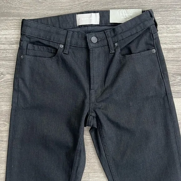 NWT EVERLANE Mid Rise Skinny Jeans Womens Sz. 24 True Black Classic 90s Grunge