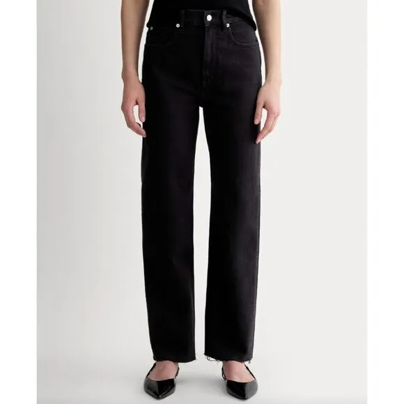 NWT Everlane The Way High Jean 28 Short Coal Black