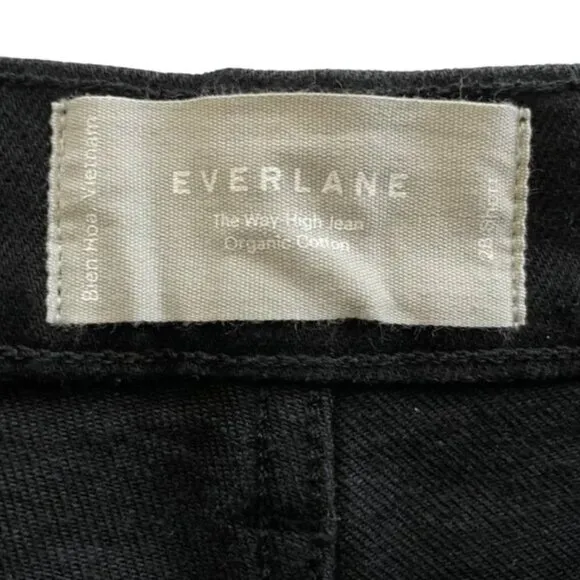 NWT Everlane The Way High Jean 28 Short Coal Black