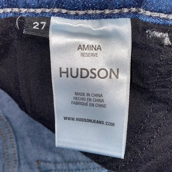 NWT Hudson Amina Mid-Rise Short Denim Blue Jean Cutoff Shorts Size 27 NEW