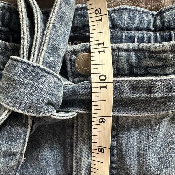 NWT J. Crew Denim High Waist Paperbag Jeans Women size 27P Medium Wash wide leg