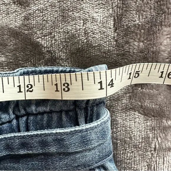 NWT J. Crew Denim High Waist Paperbag Jeans Women size 27P Medium Wash wide leg