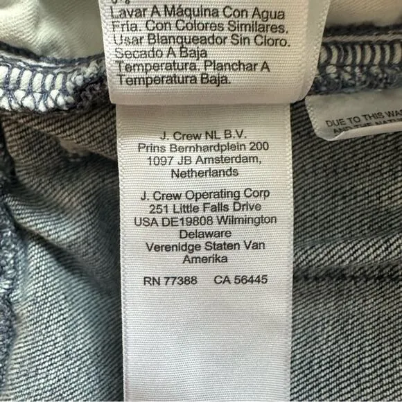 NWT J. Crew Denim High Waist Paperbag Jeans Women size 27P Medium Wash wide leg