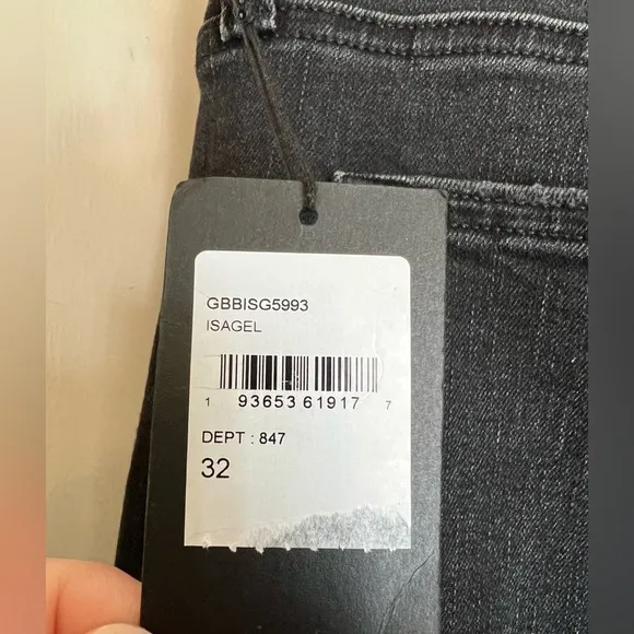 NWT Joe's High Rise Wide Leg Cropped Denim Jeans, Size 32, Isagel