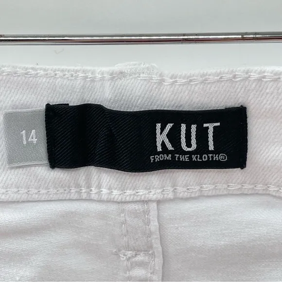 NWT Kut From The Cloth Donna Fab Ab High Rise Stretch Raw Hem Skinny Jeans 14
