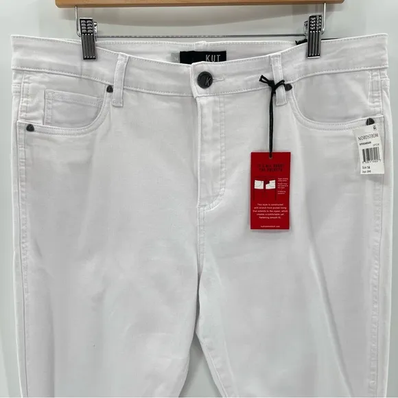 NWT Kut From The Cloth Donna Fab Ab High Rise Stretch Raw Hem Skinny Jeans 14