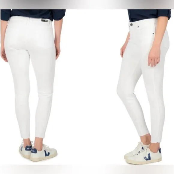 NWT Kut From The Cloth Donna Fab Ab High Rise Stretch Raw Hem Skinny Jeans 14
