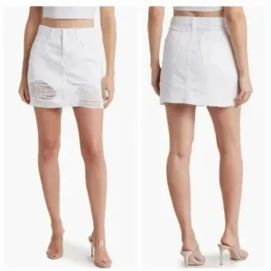 NWT L’Agence Jolene Denim Mini Skirt - White- Size 28