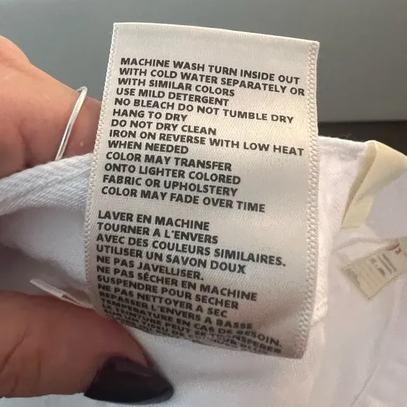 NWT L’Agence Jolene Denim Mini Skirt - White- Size 28