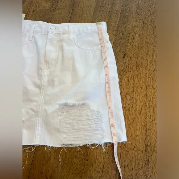 NWT L’Agence Jolene Denim Mini Skirt - White- Size 28