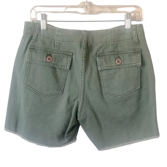 NWT Le Superbe Beach Crawler Cutoff Green Shorts Size 4 Reg. $175