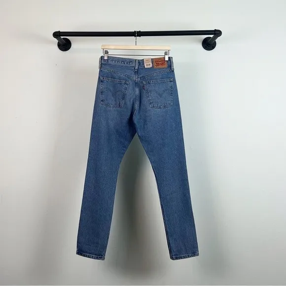 NWT Levi’s 501 High Rise Skinny Jeans in Light Indigo Destructed