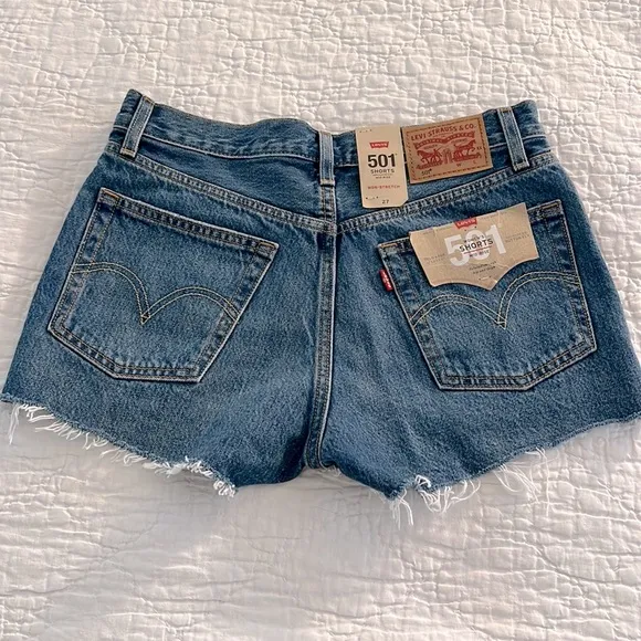NWT Levi’s 501 Non Stretch Raw Hem Denim Shorts