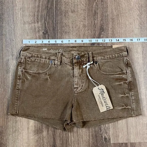 NWT Madewell Burnt Sienna Cut-Off Denim Jean Shorts Sz 27