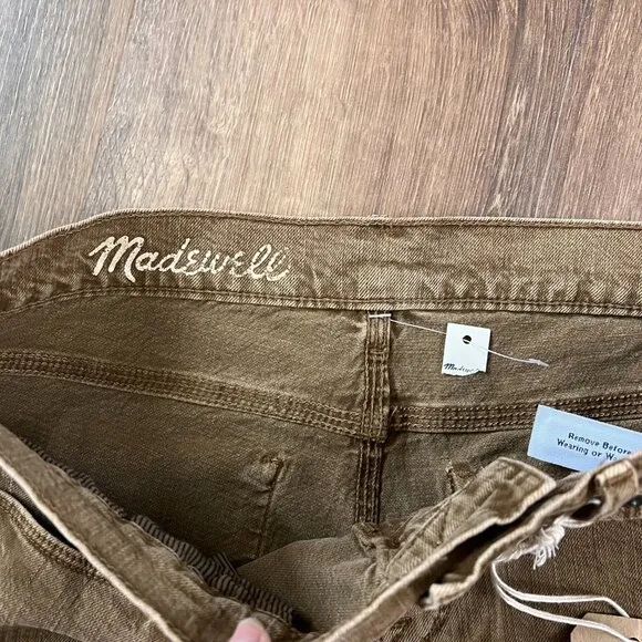 NWT Madewell Burnt Sienna Cut-Off Denim Jean Shorts Sz 27