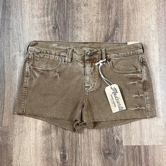 NWT Madewell Burnt Sienna Cut-Off Denim Jean Shorts Sz 27