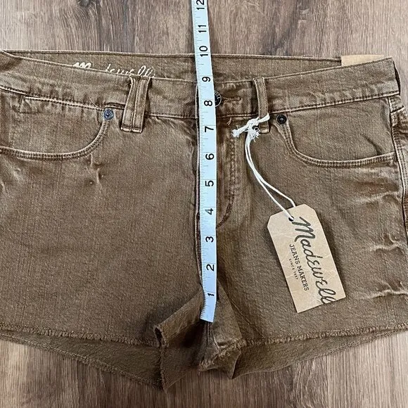 NWT Madewell Burnt Sienna Cut-Off Denim Jean Shorts Sz 27