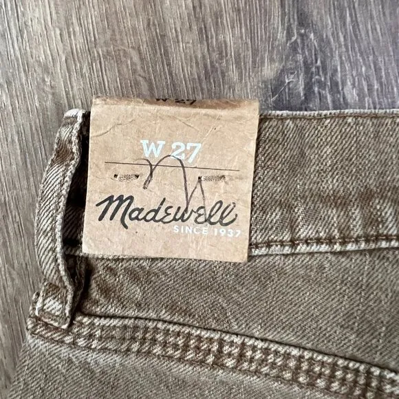 NWT Madewell Burnt Sienna Cut-Off Denim Jean Shorts Sz 27
