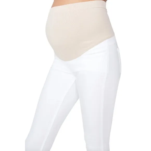 NWT NYDJ Straight Maternity Jeans in Optic White Sz. 8